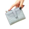 Wallets 2023 Women's Korean Retro Crocodile Long And Short Styles Wallet Simple Elegant Multi Skin Card Purse Bag