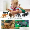 Play Mats 12 peças de modelos de animais simulados Jogo Childrens Tapete Desenvolvimento Bebê Cling Brinquedos Biologia Educação Aprendizagem Drop Delive Dhemw