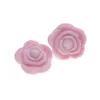 Jouets de dentition sans BPA 50pcs Silicone Mini Rose perles de dentition fleur bébé dentition soins infirmiers collier accessoires bricolage né sucette chaîne jouet 231208