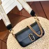 2024 Designer Marc Women's Handbag LCONIC Double J Gold Hardware Cintiera Nuova borsa di sito Web ufficiale Dermis Christmas Borse