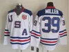 Maglia versione vintage squadre USA KANE 81 KESSEL 9 PARISE 16 HULL 9 MODANO 30 THOMAS MILLER Maglie da hockey retrò di ritorno al passato