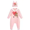 0-24 mois Onthsinfant Rompers Baby Boy Girl Set Set Bibs Lettre Costume Sauthes Vêtements Juin