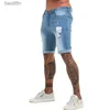 Herren Jeans GINGTTO Jeans Herren Denim Shorts Skinny Kurze Hosen Jean Shorts für Männer Elastische Taille Slim Fit Streetwear Stretch DropshippingL231208