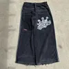 Jeans pour hommes Y2K JNCO Streetwear hommes Hip Hop rétro graphique Baggy Denim pantalon Harajuku gothique taille haute pantalon large 231208
