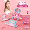 Beauté Mode Enfants Maquillage Cosmétiques Jouant Boîte Princesse Filles Jouet Jouer Ensemble Rouge À Lèvres Ombre À Paupières Sécurité Non Toxique Fille Jouets Kits 231207