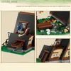 ブロックloz loz loz town triangle woode house villa bilding block diy forest double decker木製家のためのenducational toys for Kids Gifts R231208