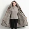 Женская меховая парка en fausse fourrure de vison pour femme pardessus a capuche chaud parka Taille Fine Double d'Hiver плюс велюровая нить Proximite 216.239. 231206