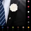 Velvet Cloth Rose Flower Brooches Fake Flower Clothes Lapel Pins Accessories Fashion Wedding Party Groom Bride Corsage Decor