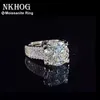 Wedding Rings Real 2 Carat 8mm Ring For Women 925 Sterling Silver Band D Color VVS Diamond Engagement Fine Jewelry With Gra 231208