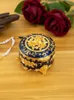 Storage Boxes Metal creative European vintage jewelry gold-plated hand-painted box small high-end rose jewelry storage box cotton exchange box Val 231208