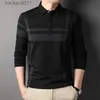 Herr t-shirts toppklass lberry siden 5,2% ny mode män designer märke casual long sle tops koreanska regelbundna fit mens kläder 2023 l231208