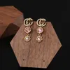 Vintage Pearl Circle Studs Küpe G Gold Hoop Küpe Kulaklıkları Tase Takıları Kadın Parti Düğün Aşıkları için Hediye Kutu Seti