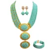 Necklace Earrings Set Costume Fashion Jewelry Opaque Yellow African Beads