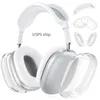Novo para airpods max fones de ouvido acessórios transparente tpu silicone sólido à prova dwaterproof água caso protetor