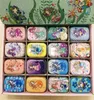 32pcs box Mixed Mermaid Printing Mini Pill Case Collectables mini Box Diy storage Iron lipstick case small tin LJ2008123987465