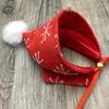 Kedi Kostümleri Köpek Tükürük Havlusu Noel Kar Tanesi Desen Kaput Şapkası Neckwear Tie Boyun Eşarp Ayarlanabilir çene ipi