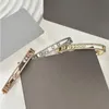 Bracelets de luxe Bangle classique marque designer S925 en argent sterling trois creux mobile bracelet de manchette en cristal pour les femmes bijoux fête Gi Gnxh