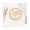 Pinki broszki 10 -styl prosty l do podwójnej litera luksusowa broszka brooch pins kobiety kryształowy kryształowy garnitur pin biżuterii mody dec dhx9c