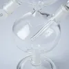 Bong in vetro Narghilè da 11 pollici Riciclatore di cera Rig Due bong Tubi per vasi d'acqua a gravità universale Giunto da 14 mm con downstem diffuso LL