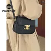 Legal Copy Deisgner Celins's Bags online shop FOUR ONE Veelzijdige Instagram Crossbody Tas Dames 2023 Nieuw Koreaans Klein Vierkant Herfst/Winter Enkele schouder