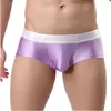 Cuecas woxuan marca homem sexy seda desliza mini boxers shorts roupa interior gay masculino bulge bolsa troncos calcinha