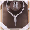 Ketting oorbellen set dames strass elegante stijl niet-vervagende legering sieraden voor Valentijnsdag kerstcadeaus