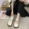 حذاء اللباس اللطيف القوطي الأبيض ماري جين منخفضة الكعب الأنيق السيدات الصيفية الأحذية اليابانية على الطراز الياباني لوليتا للنساء 2023 جولة إصبع القدم kawaii