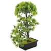 Decoratieve Bloemen Simulatie Welkom Grenen Kamerplanten Nep Ornamenten Decor Kunstmatige Indoor Home Bureau Bonsai Boom Plastic Mini