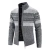 Kurtki męskie swetry jesienne zimowe ciepłe kaszmirowe wełna zamek błyskawiczny man Casual Knitwear Swatercoat Męskie ubranie 231207