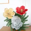 Decoratieve bloemen flanel simulatie bloem kerstslinger decor bruiloft weg achtergrond rekwisieten winkelcentrum etalage nep