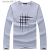 Heren T-shirts Zomer Eenvoudige Lijn Cross Design Lange sle Mannen T-shirt Katoen Ademend O-hals Korte Slee Man Straat Losse Casual Top Tees L231208