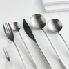 Dinnerware Sets Retro 304 Stainless Steel Cutlery Set Western Dinner Knife Fork Spoon Vintage Special Forks Fruit Coffee Tea