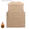 Gilet da uomo invernale in cotone senza maniche giacca da uomo cappotti foderati in pelliccia gilet tattici militari moda coreana top pesca all'aperto nuovo cappotto Q231208