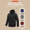 Parkas de plumón para hombres 21 áreas Chaqueta térmica para hombres Ropa con calefacción eléctrica USB Chaleco autocalentable Chaqueta térmica Abrigo cálido Configurar batería 5V16000mAh 231207