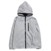 Men's Jackets Stylish Loose Coat Reflective Fluorescent Top Hooded Night Sporting