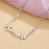 Chain Fashion Women's 925 Silver Armband Noble Flower Zircon Armband Solid Silver Chain Jewelry Anniversary Gift Free Present Box YQ231208