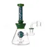 Wig Wag Glass Smoking Hookahs 7.4 inch Water Pipes Colorful Dab Rig with 14mm Quartz Banger