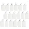 Sleutelhangers 100 Stuks Po Sleutelhanger Rechthoek Transparant Leeg Acryl Insert Fotolijst Sleutelhanger Sleutelhouder DIY Split Ring226D