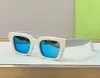 Vierkante zonnebril Wit Blauw Spiegellenzen Dames Heren Sunnies Gafas de sol Designer Zonnebrillen Tinten Occhiali da sole UV400 Bescherming Brillen