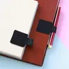 2pcs PU Leather Pen Clips Self Adhesive Holder Elastic Loop For Notebook Journals Planner Clipboards Kawaii Desk Organizer