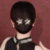 ヘアクリップクリスタルフラワーヘアピンパンメーカーツイストヘッドバンドレイジースタイリングヘアバンド女性ヘアスタイルスティックバンケットアクセサリー