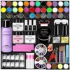 Nail Art Kits Acryl Kit Nägel Pulver Maniküre Set Profesional mit flüssigem Monomer Pinselspitzen für Verlängerung Drop Delive Lieferung Heal Ot6Kb