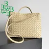 Damen Andiamo Designer Bags Bottegavveneta Totes Taschen Leder gewebte Handtaschen 6B Woven Serie Damenbeutel Doppel Schafskin 2023 Neue große horizontale Handtasche A WNN0U