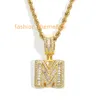 Acquista Catene D'oro Personalizzate Ciondolo Hip Hop Moda Gioielli Placcati In Oro Collane Con Ciondolo Con Lettera Iniziale Per Le Donne