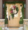 Couronnes guirlandes ferme rose hortensia couronne rustique décor à la maison guirlande artificielle pour porte d'entrée décoration murale plus récent Q08123886859