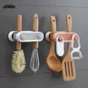 Wall Mounted Mop Organizer Holder Mop Rack Brush Hanger Storage Clip Kitchen Bathroom Accessories Brush Broom Hanging Mop Hooks