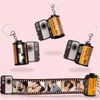 Key Rings 5Pcs/10Pcs/15Pcs Pos Film Roll keychain Couple Gifts DIY Po Text Albums Keyrings Custom Valentine's Day Lover Present 231208