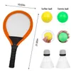 Corde de Badminton 2 pièces ensemble de raquette de Tennis pour enfants plage double balle Sports de plein air Mini pour enfants support 231208