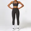 Активные комплекты NCLAGEN, дышащий, быстросохнущий комплект для йоги для женщин, тонкая и красивая спина, плотный бюстгальтер и брюки для фитнеса, костюм