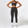 Ensembles actifs NCLAGEN respirant ensemble de Yoga à séchage rapide pour les femmes mince et beau dos Fitness soutien-gorge serré pantalon costume